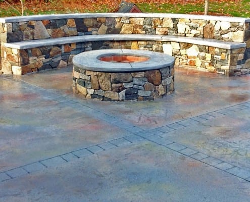 firepitpatio edit stone and stamped concrete – Set in Stone of New England - Masonry Services