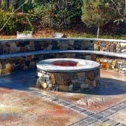 hardscaping outdoor fireplace