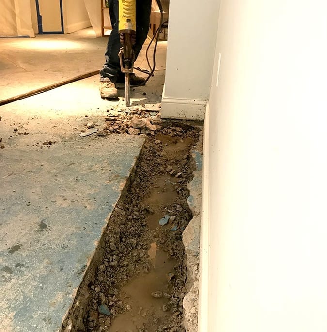 basement waterproofing in rhode island interior french drain installation