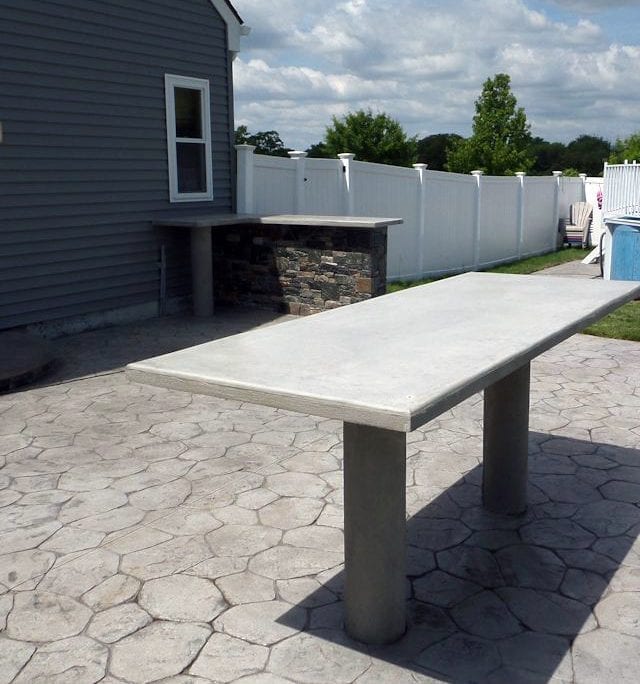 Outdoor Table With Concrete Posts