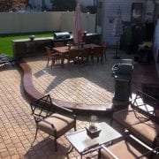 Stamped Concrete Patio, Outdoor Cooking Area, Outdoor Shower