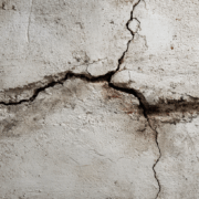 Foundation crack in basement wall