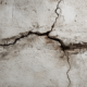 Foundation crack in basement wall