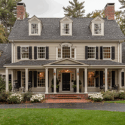 Classic Rhode Island colonial home with foundation that may need inspection for settling or structural problems